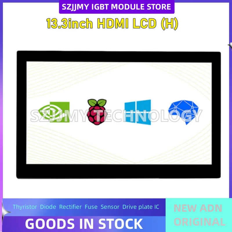 Raspberry Pi/JETSON NANO 13.3-inch HDMI capacitive touch IPS HD display with tempered glass