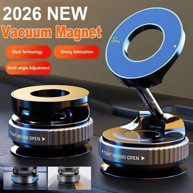 

Car Phone Holder Suction Cup Vacuum Magnetic Phone Stand 360° rotatable and Foldable Suction Cup Phone Holder New