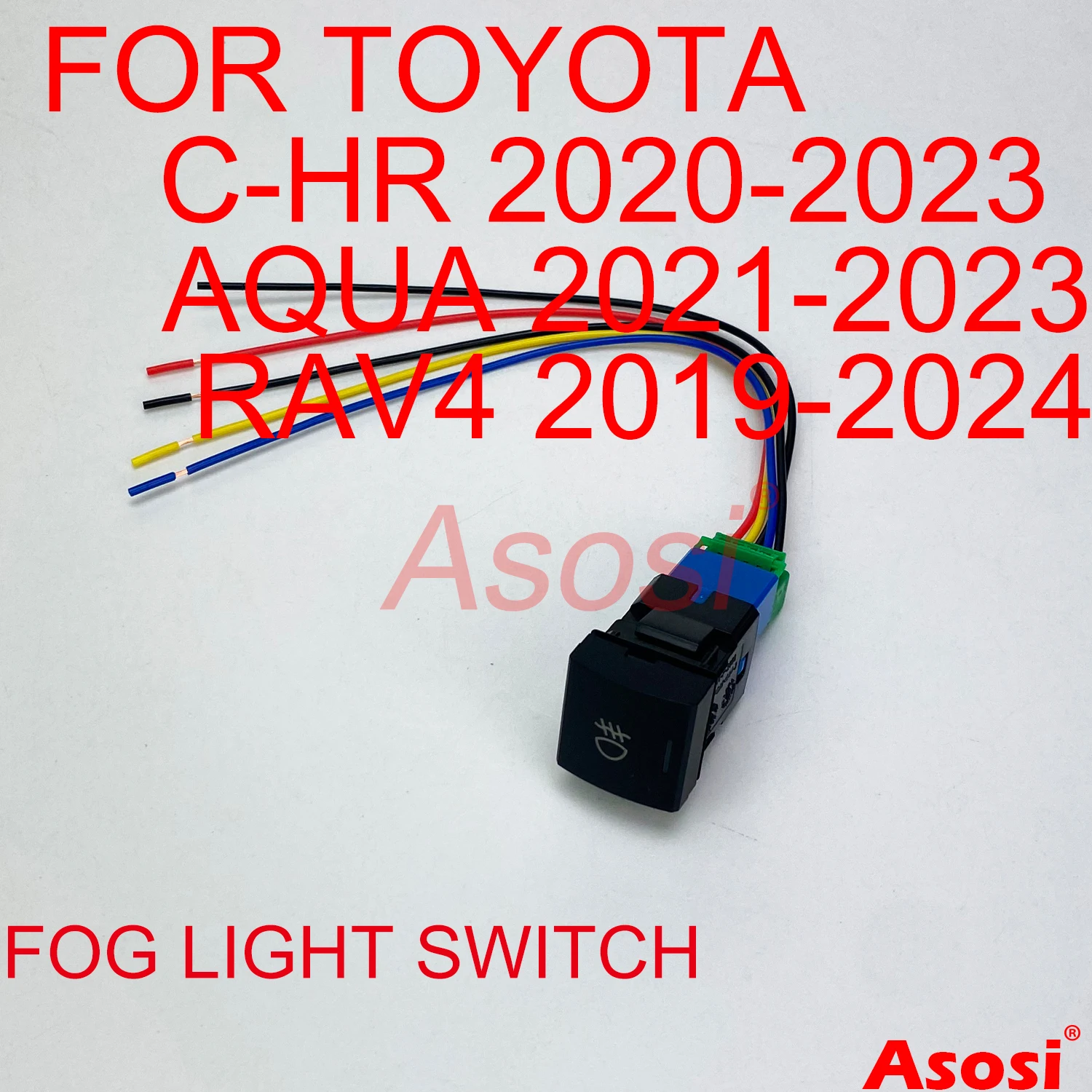 

Push Button On/Off Switch w/LED Background Indicator Lights For Toyota C-HR 2020-2022 / RAV4 2020-2024 /Aqua 2021-2023