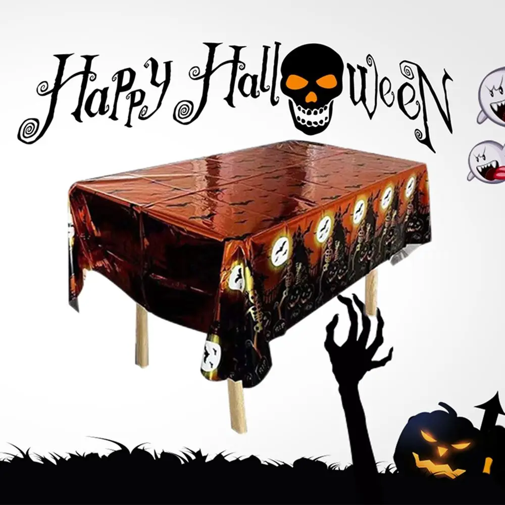 Aluminum Film Rectangular Castle Blood Ghost Table Cover Tablecloths Table Accessories Halloween Supplies Party Decoration