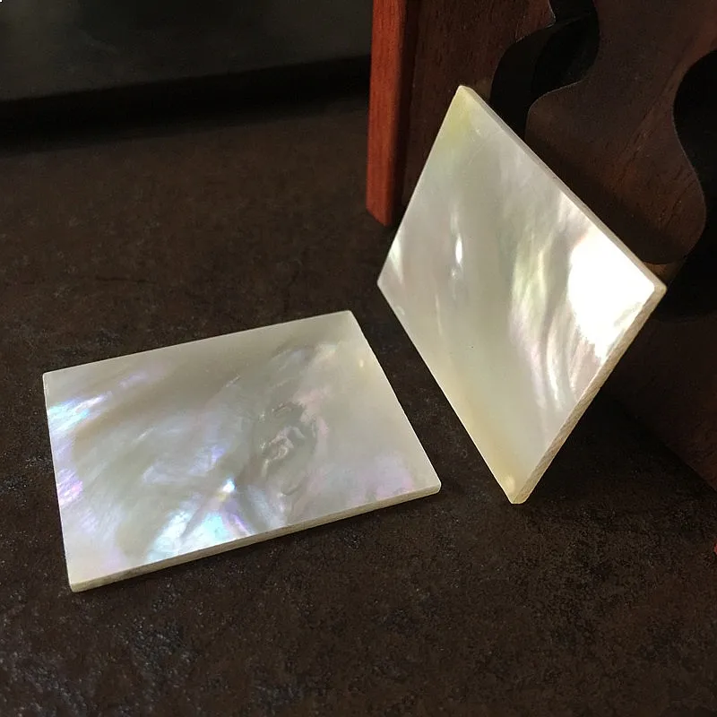 40mm 30mm 2mm Thick White Natural Mother of Pearl Shell Inlay DIY Jewelry Craft Supplies