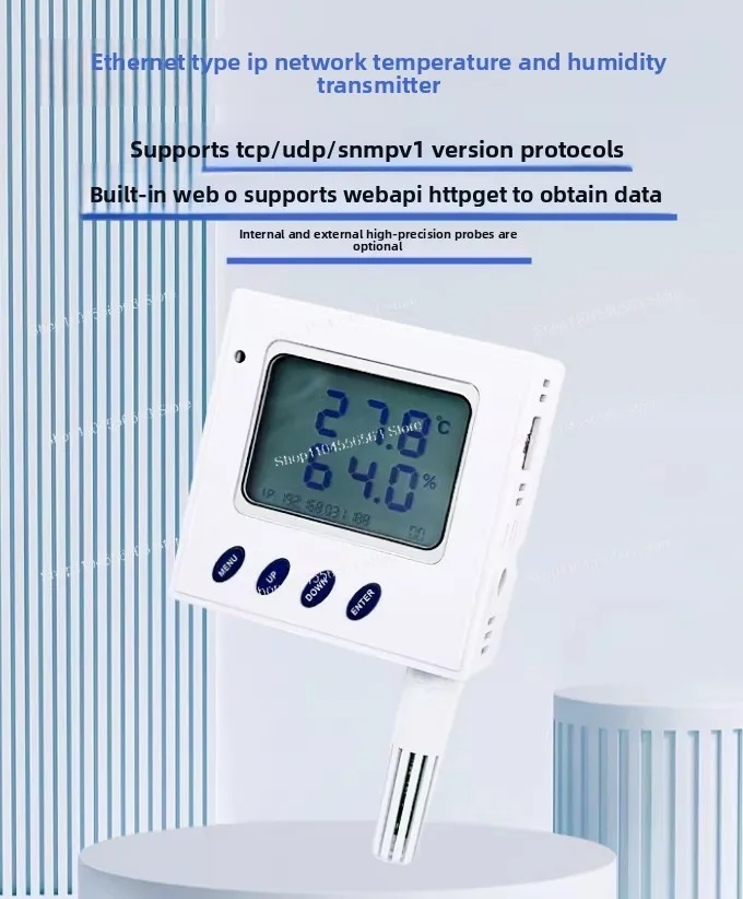 Ethernet Temperature Humidity Transmitter IP Network Sensor with Probe SNMP Protocol for HVAC Building Automation