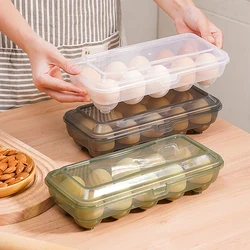 10/15 Grids Eggs Storage Box Plastic Transparent Portable Egg Fresh-keeping Case Refrigerator Storage Container Kitchen Tool