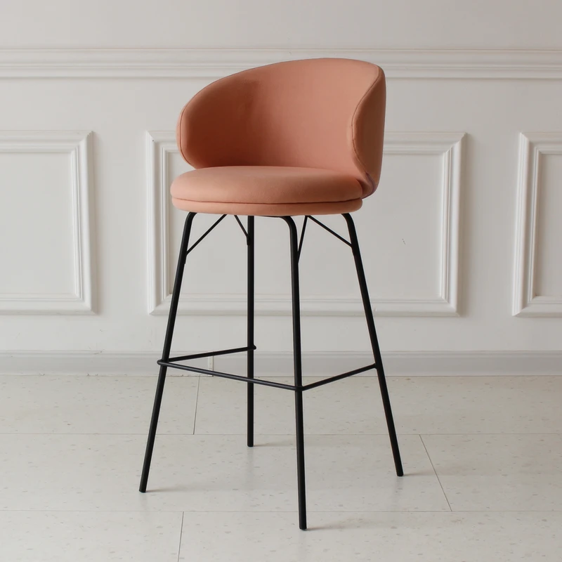 Sillas de Bar nórdicas de diseño de terciopelo, comedor, mostrador alto, moderno, tocador de oficina