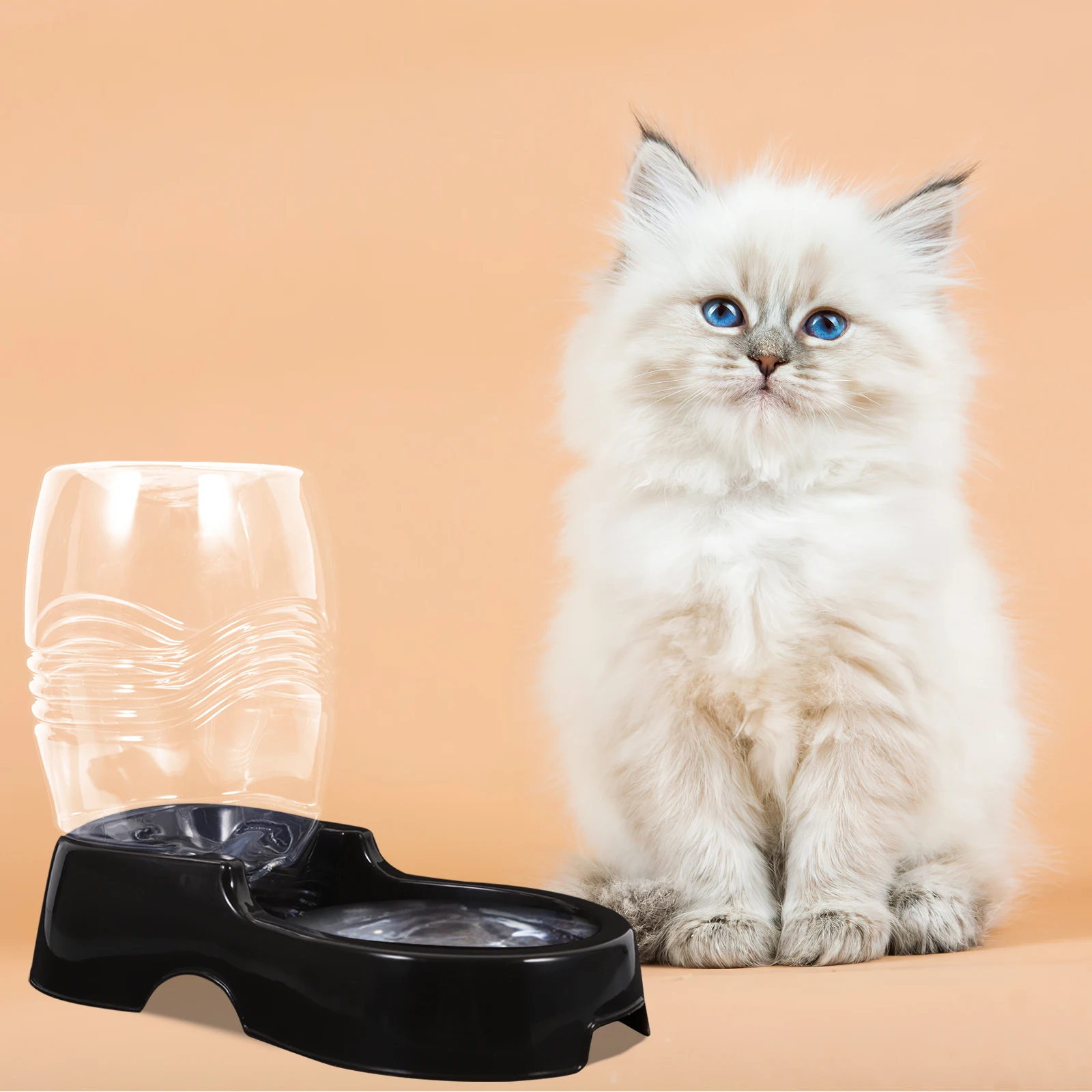

Pet Water Dispenser Automatic Feeder Cat Dog Transparent Bottle Non Toxic Plastic Pet Supplies Drinking Fountain