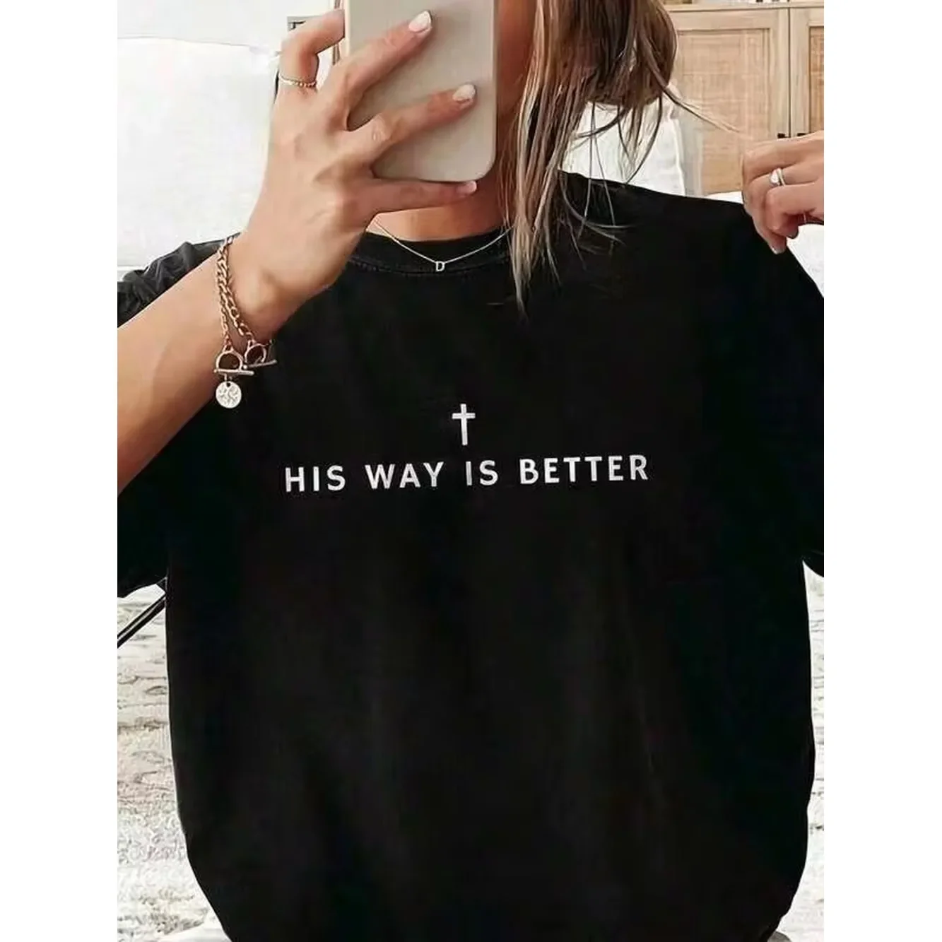 His Way Is Better Christian Shirt Comfortable Color Cute Christian Merch Jesus Shirt Simple Christian Faith Gift For Teenagers Christian ClothingLoose And Comfor, Tops, Summer Tops, Summer Outfit