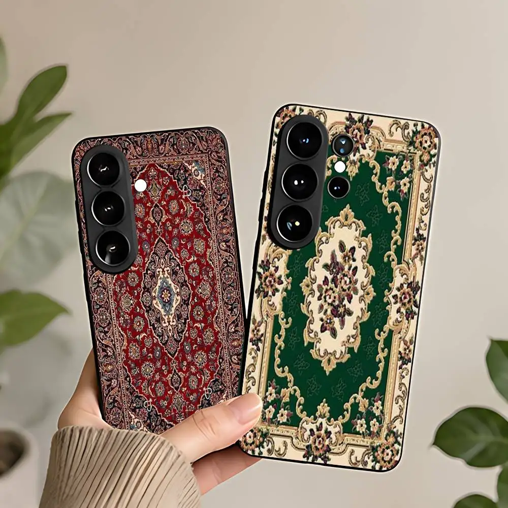 HOT Vintage Persian Rug Silicone Case For Samsung Galaxy S21 S22 S23 S24ULTRA S25ULTRA FE Ultra Plus5G A52S S26 Soft TPU Cover