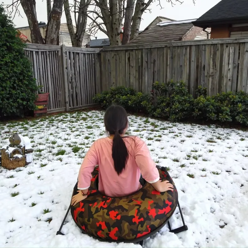 

Thickened Rubber Wear-resistant Hard Bottom Foldable Inflatable Snow Tube Eco-Friendly Snow Sled Winter Essential