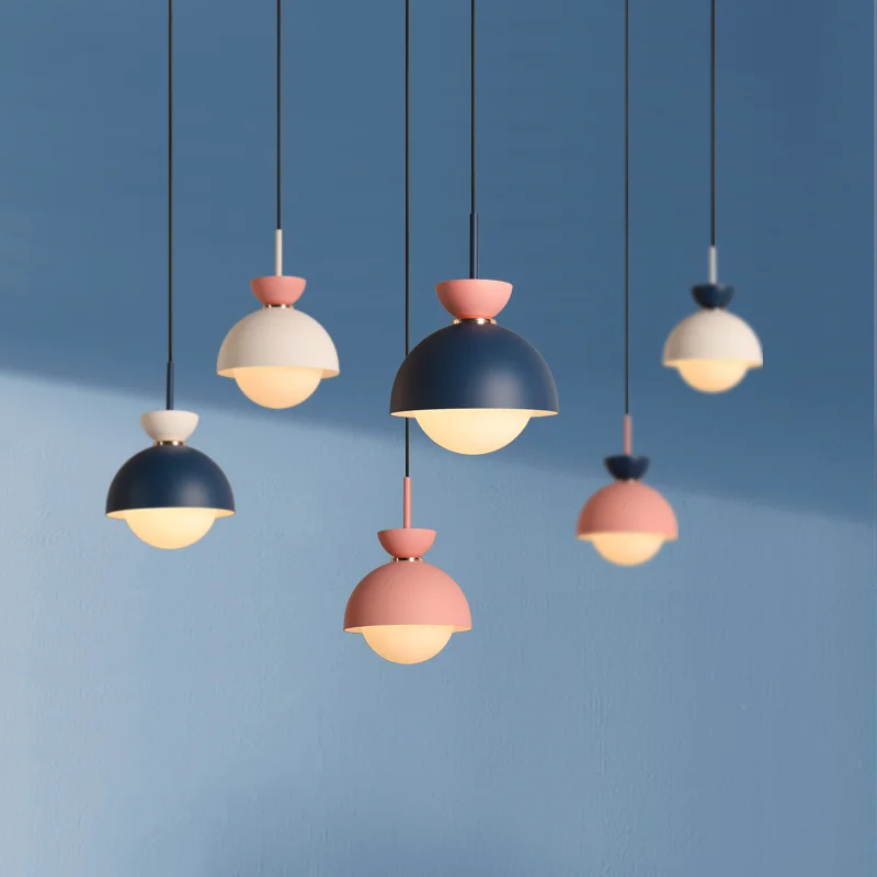 

Colorful hang lamp Nordic stype hanging lampshade diy pendant light e27 pendant light fittings