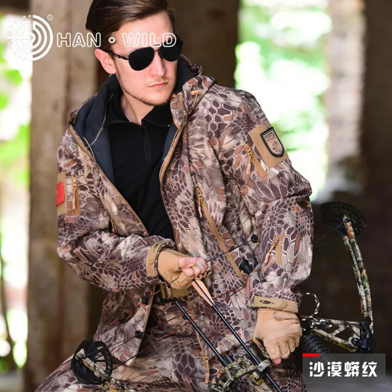 

Men's TAD Softshell Tactical Jacket Military Suits Camouflage Hunting Clothes Jacket Or Pants Outdoor Sport For Climbing Hiking