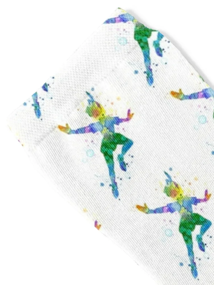 Watercolor Peter Pan Socks sports and leisure bright garter Man Socks Women's