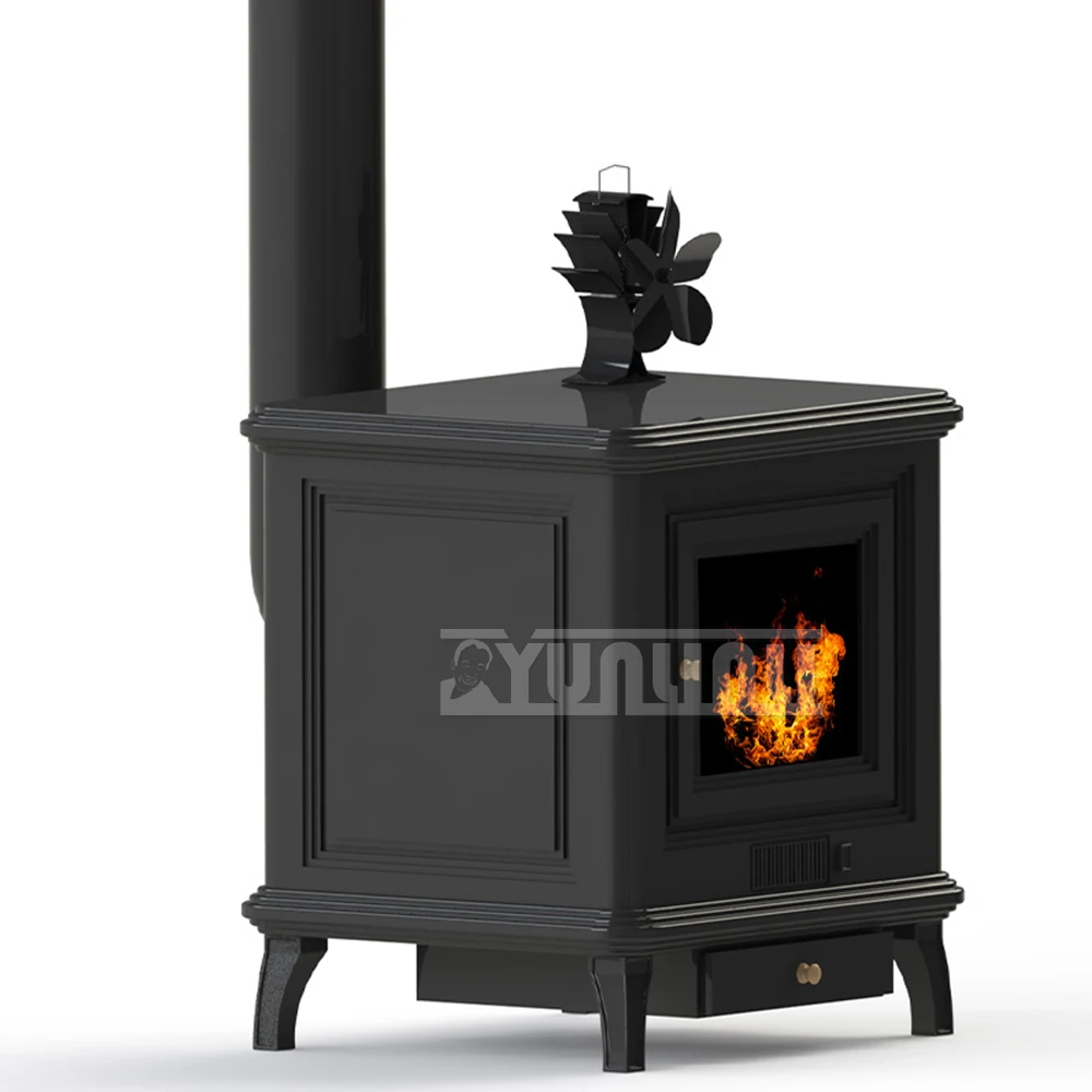 Heat Power Fan Freplace Fan Increase Indoor Circulation Heater Tool Efficient Ventilator