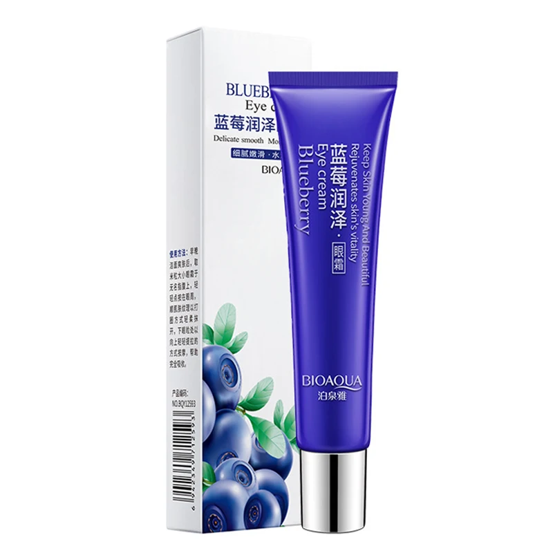 BIOAQUA Blueberry Eye Cream Brighten Eyes Firming Eye Creams Anti Dark Circle Puffiness Moisturizing Eyes Skin Care 20g