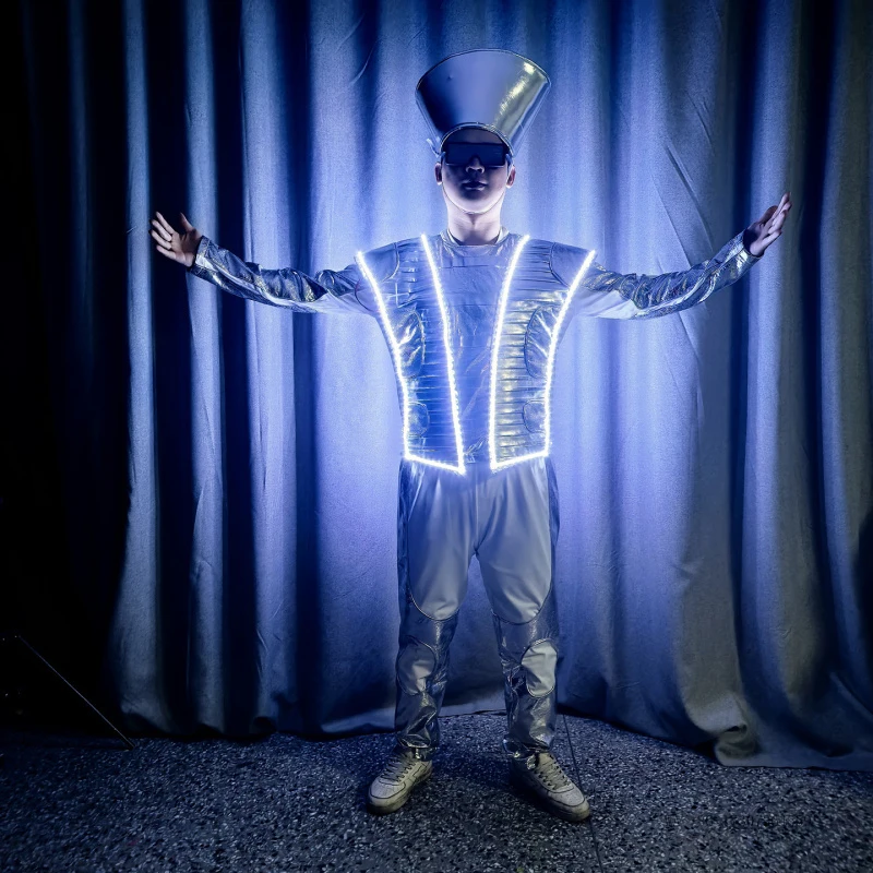 

Светящееся платье KTVBarLED, наряд для вечеринки, костюм для уличных выступлений, ослепительный реквизит