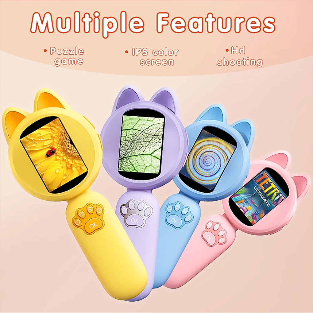 Children Educational Toys 2 inch Mini Kids Optical Microscope Portable Electric Digital Magnifying glass With Anti Slip Handle