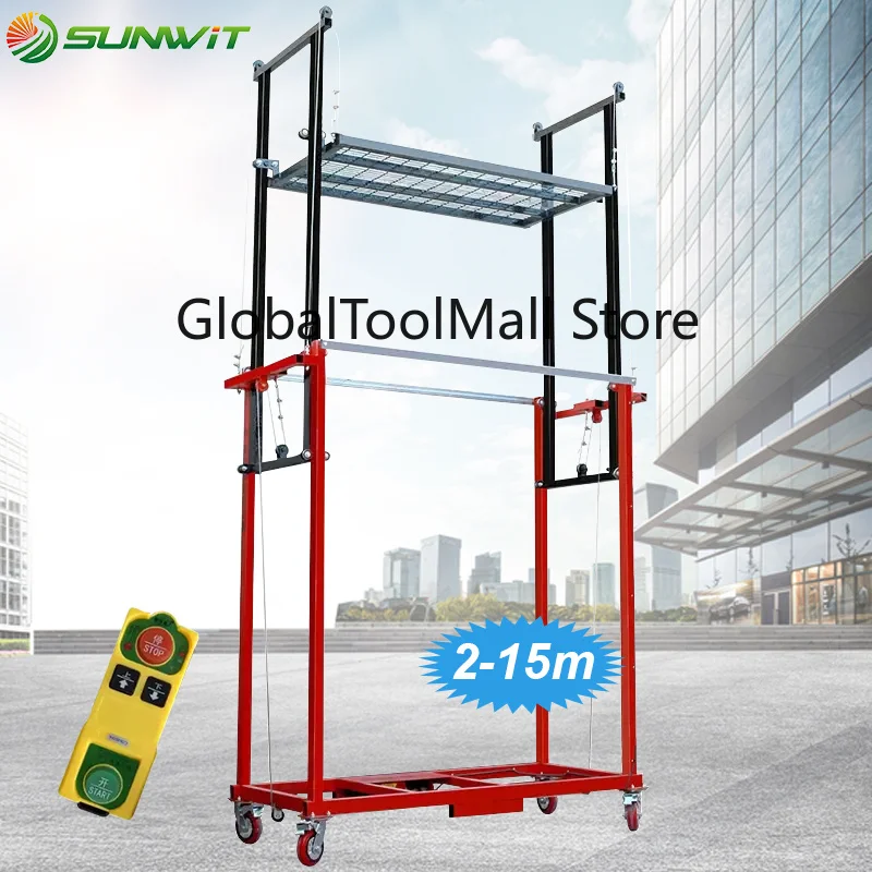 New Electric Lifting Scaffold Remote Control Climbing Platform for Site Construction Electric Scaffolding 6m Capacity 500kg
