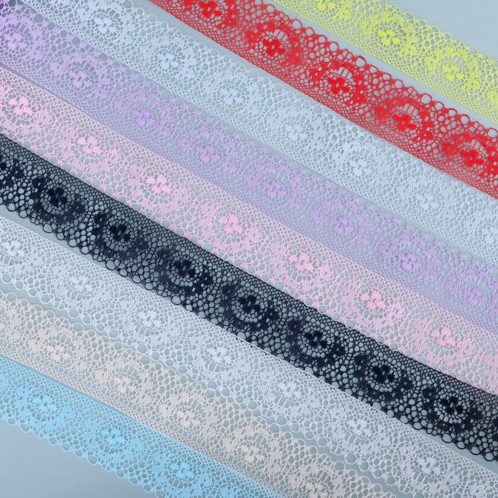 10yards Lace Ribbon Bilateral Handicrafts Embroidered Lace Fabric Trim Lace Ribbon Decorations DIY Doll Clothes Sewing Crafts