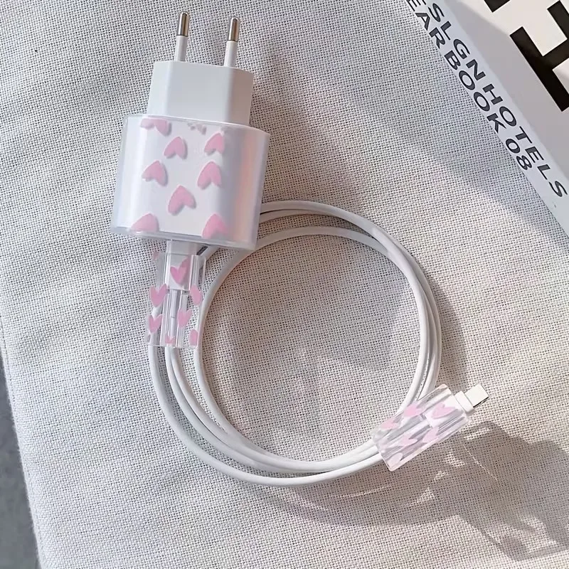 Cute Love Shape Charger Cable Protector for Samsung 25W Charger Protection Cover Cable Code