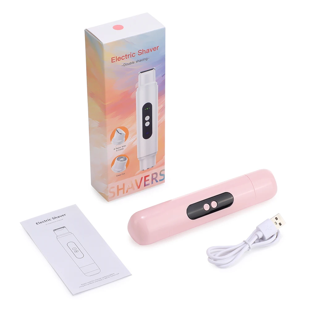 Electric Shaver for Women Bikini Trimmer Facial Mustache Hair Removal Razor Ladies Face Underarm Legs Electric Painless Epilator
