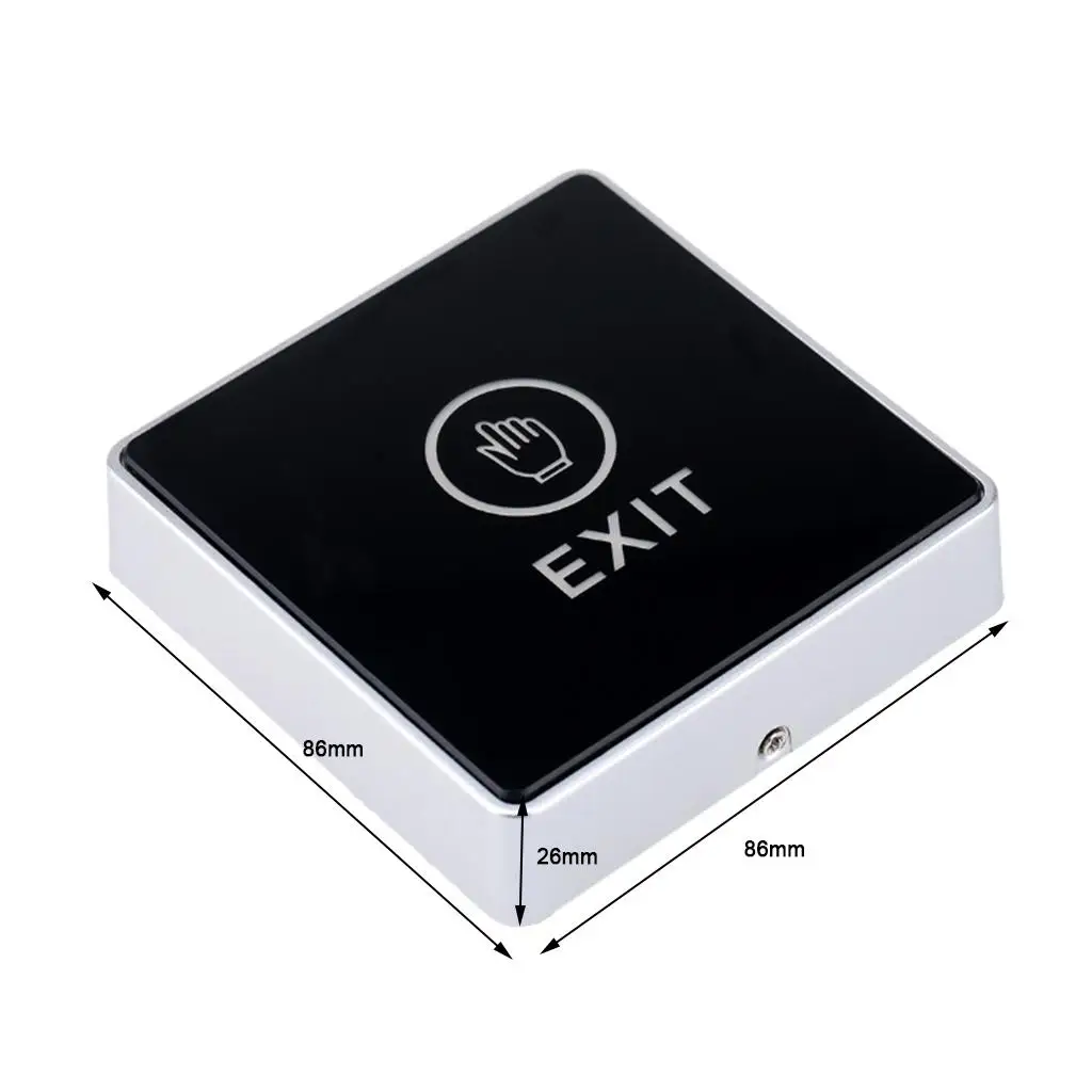 Door Exit Push Button Switch Wall Mounted Plexiglass Release Indicator for Access Control Security