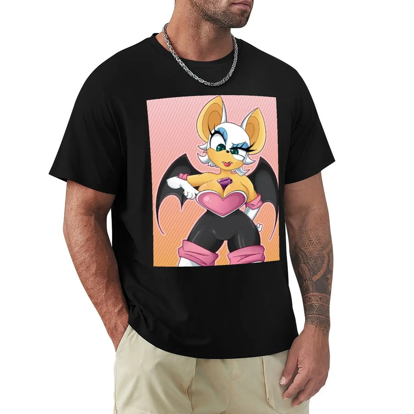 Rouge the Bat: Stuck Chaos Emerald T-Shirt Plus Size Short Sleeve T-Shirt
