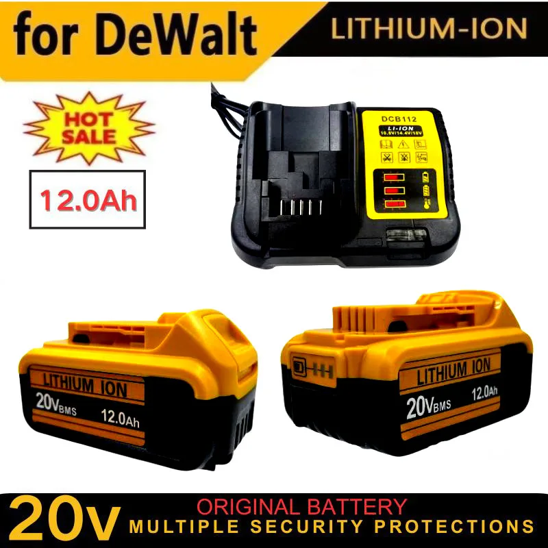 

100% оригинальный аккумулятор DCB206 20 В для электроинструмента Dewalt DCB609, 60 В, 18,0 Ач DCB205 DCB206 DCB200 DCB204