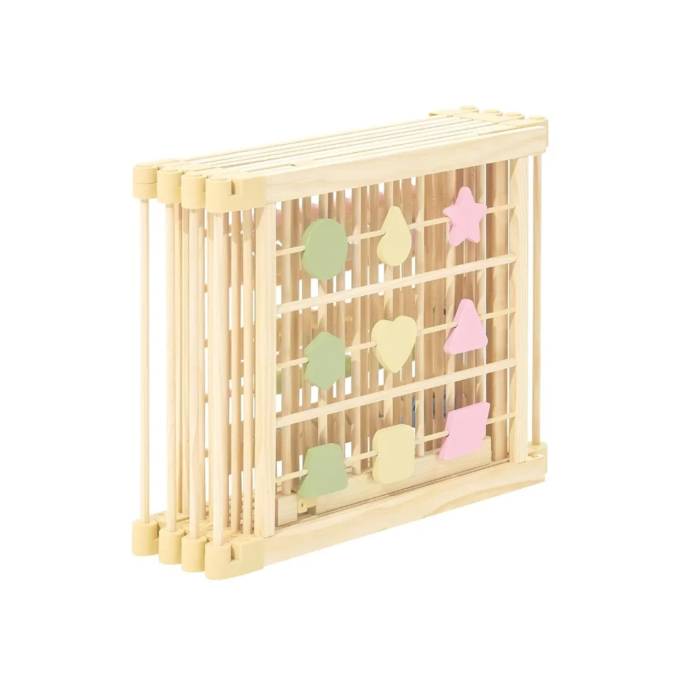Wooden Playpen Extra Large for Toddlers and Babies - Foldable, Expandable, Adjustable - 8-10 Panels