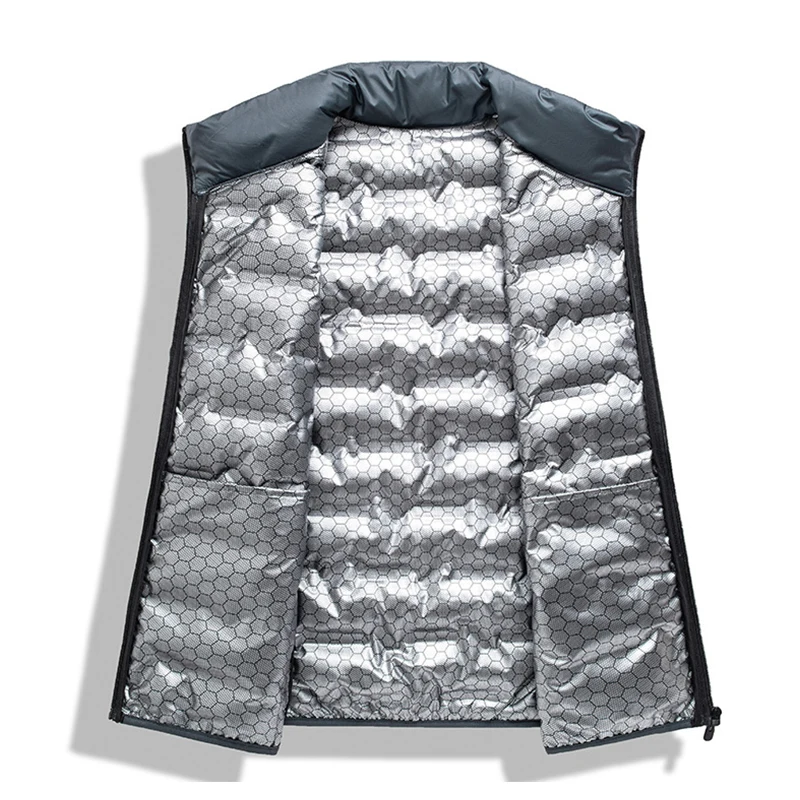 Veste matelassurera ultralégère pour homme, gilet épais, coupe-vent, chaud, imperméable, décontracté, marque GlaMale, hiver