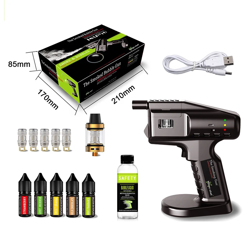 Professional Molecular Gastronomy Tools,Bar Cocktail Smoke Gun,Flavor Blaster Set,Hand Handheld Smoker Gun For Drinking and Food