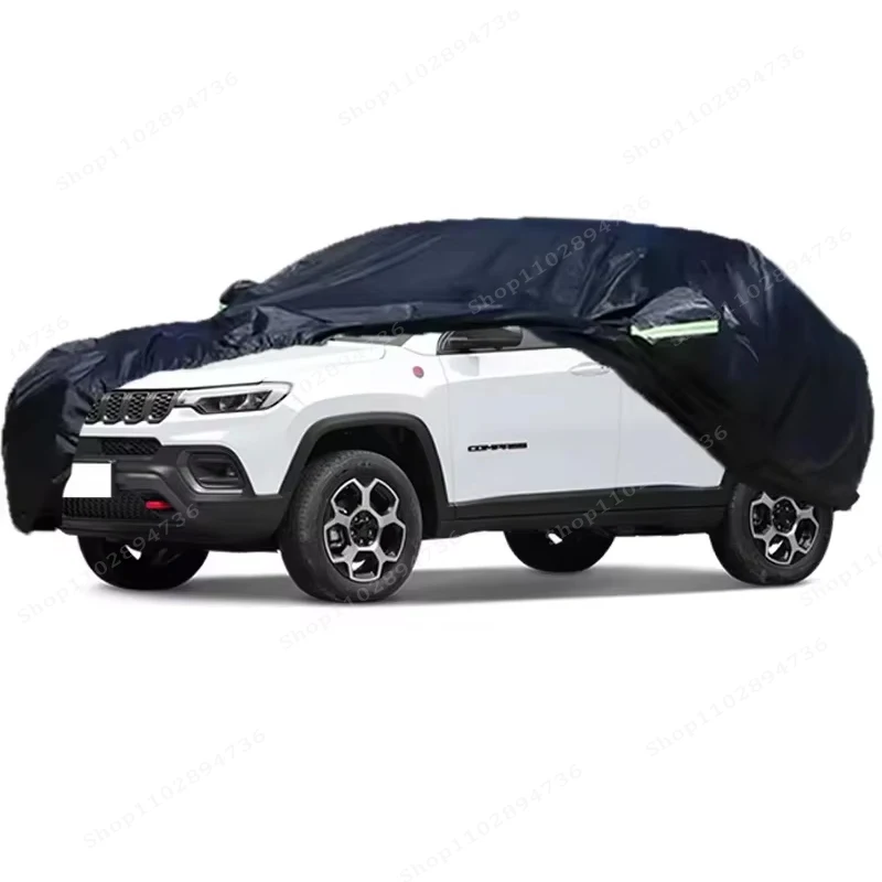 For Jeep Compass Car Covers Outdoor Waterproof Dustproof Sun Rain Snow Protection Thick Oxford Cloth Car Accessories