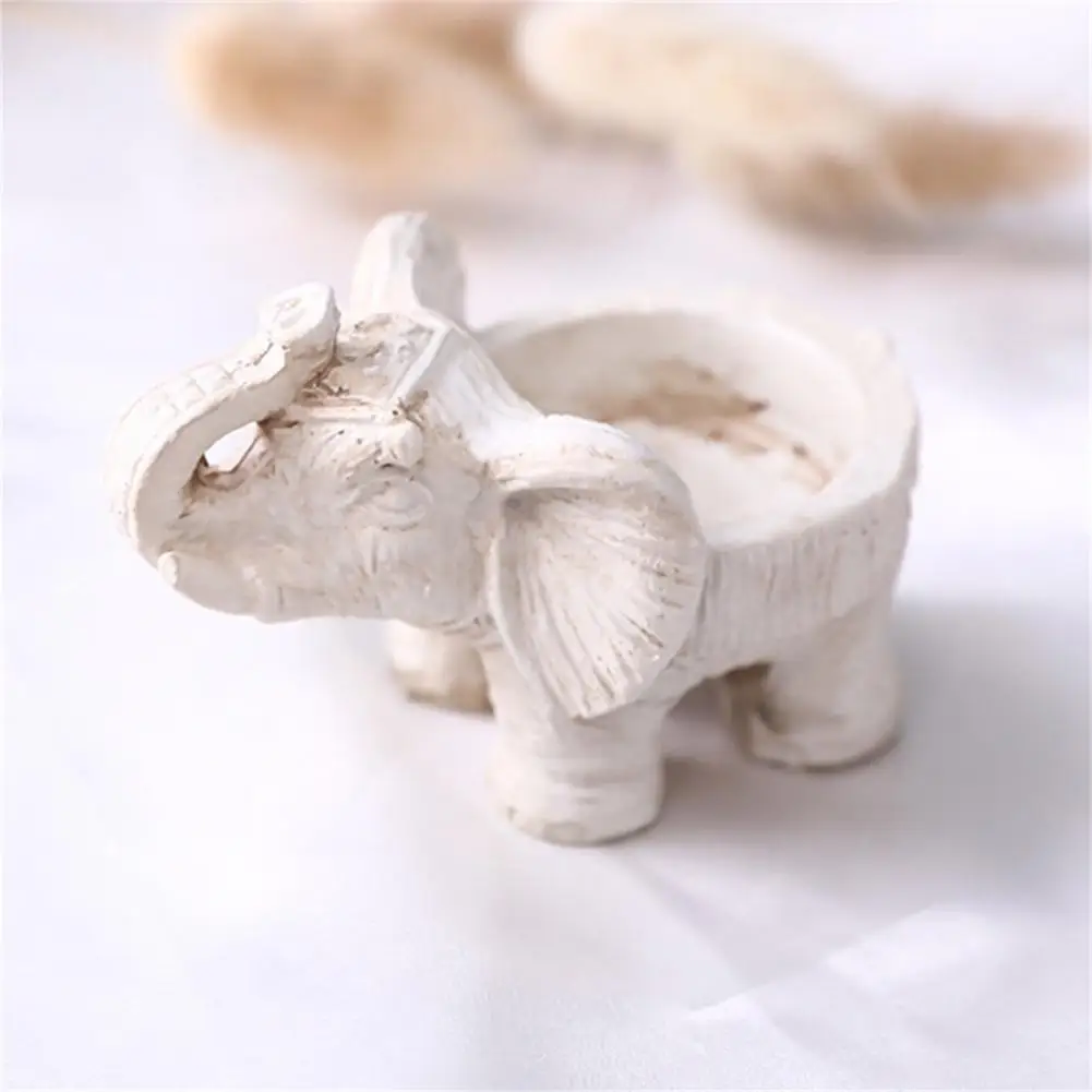 Useful Candle Stand  Stable Reusable Candle Holder  Art Craft Elephant Candle Organizer