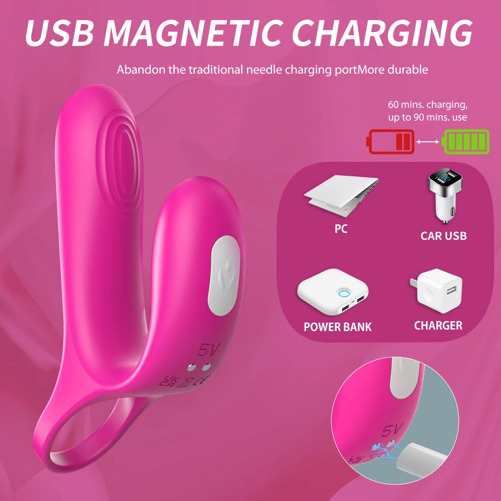 Penis Vibrator Couple Vibrating Cock Ring Remote Control Vagina Clitoris Stimulator Long Lasting Erection Sex Toys For Couple