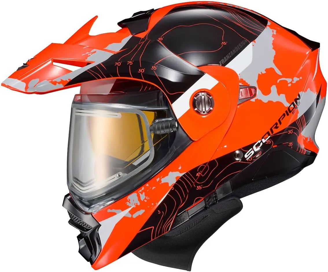 

AT960 Модульный шлем для снегохода в холодную погоду, электрический экран с дыхательной коробкой и карманами для динамиков Bluetooth Topog