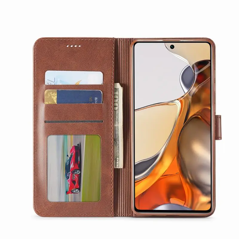 New Leather Flip Case For Redmi Note 11 Pro Plus 5G Cover Note 11 Pro 11S 11E Case Wallet Card Slots Anit-fall Phone Bookcase