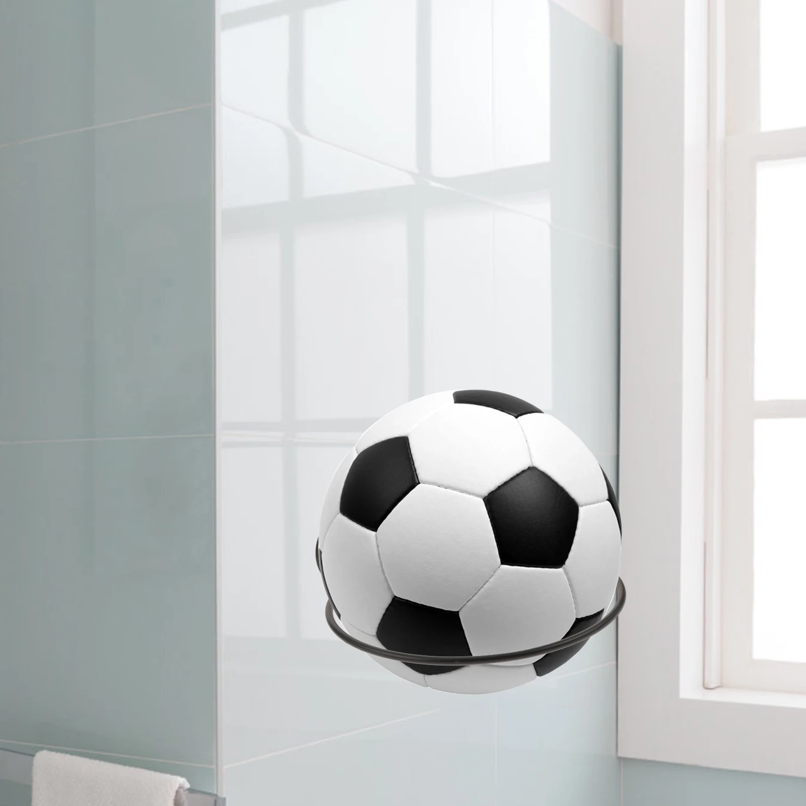 

Wall Mounted Ball Rack Display Shelf Stand Basketball Storage Device Sports Iron Holder