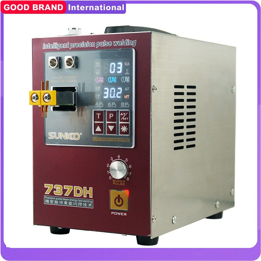 SUNKKO 737DH Spot Welding Machine 4.3KW High Power 18650 Spot Welder Battery Welding Nickel strip Hand-held Pulse Touch Welder