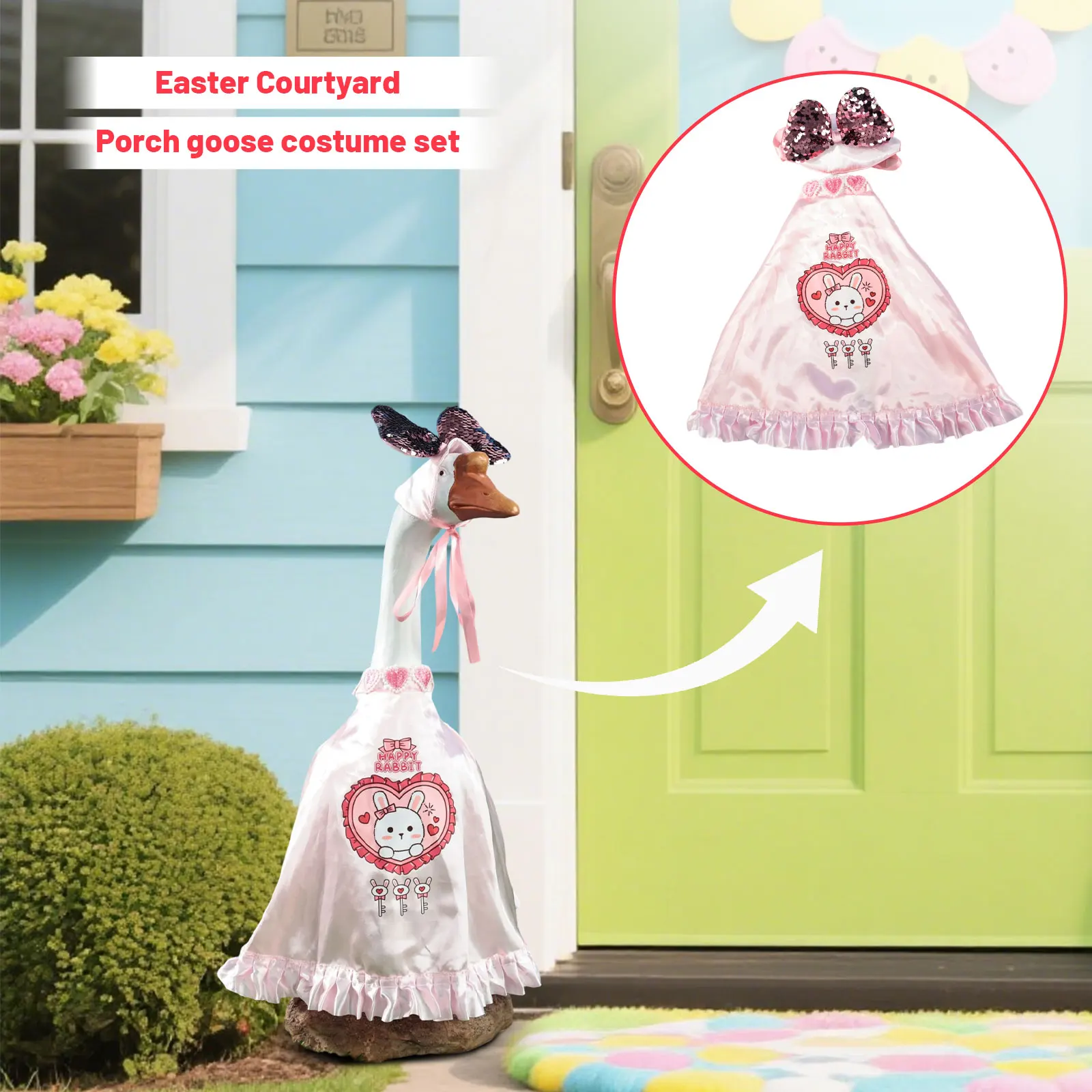 

Хит продаж! Костюм гуси для декора сада (1 шапка и 1 юбка)