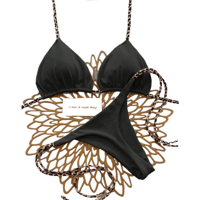 2026 Bikini Damen Badeanzug Strandurlaub Bademode Leopardenmuster Sexy Bikini-Set Strandkleidung Badeanzug Tanga Badeanzug Biquini