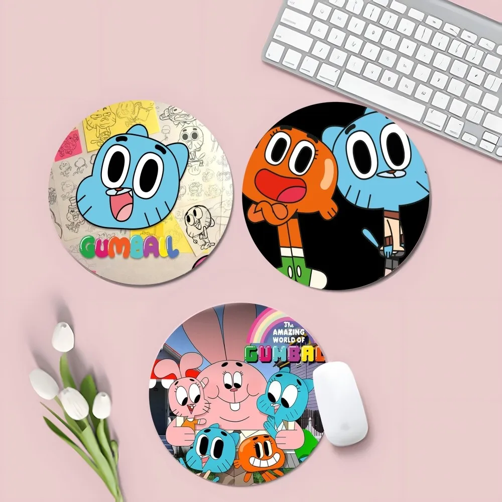 

The Amazing World Gumball Mousepad INS Tide Round Office Student Gaming Pad Non-slip Cushion Mouse Pad for PC Computer Table