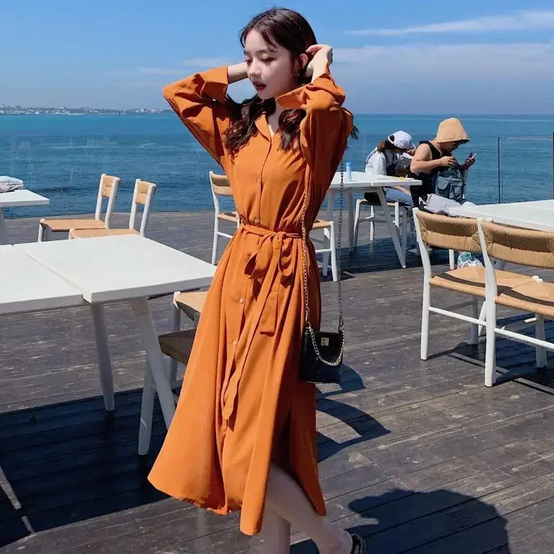 Maxi Woman Sexy Blazer Shirt Dress for Women Winter Clothes Aesthetic Korean Fashion Dresses Elegant Long Sleeve Casual Robe Hot