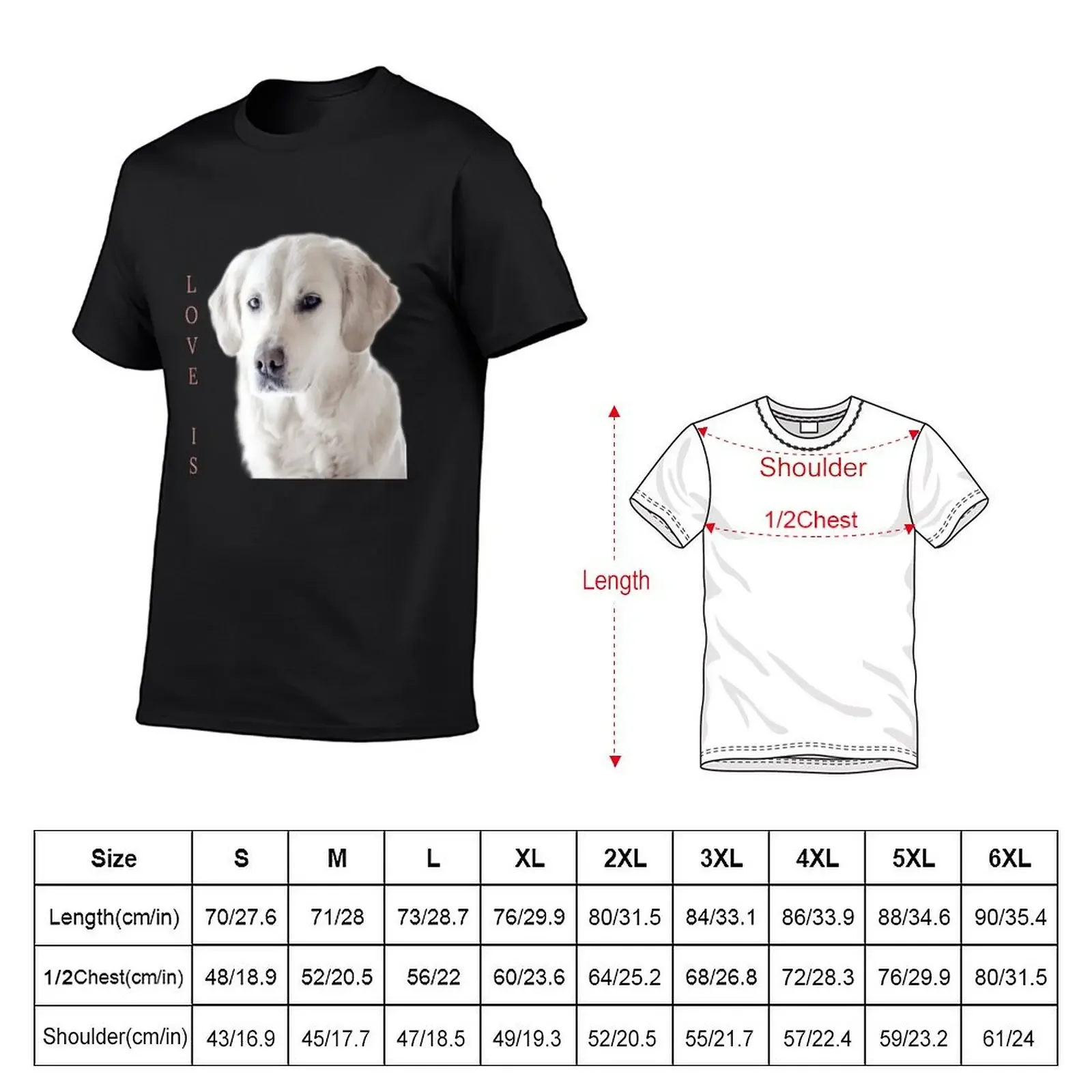 Love Is White Labrador Gift for Lab Mom or Dad T-Shirt blue archive custom t shirt quick drying plain men t shirt