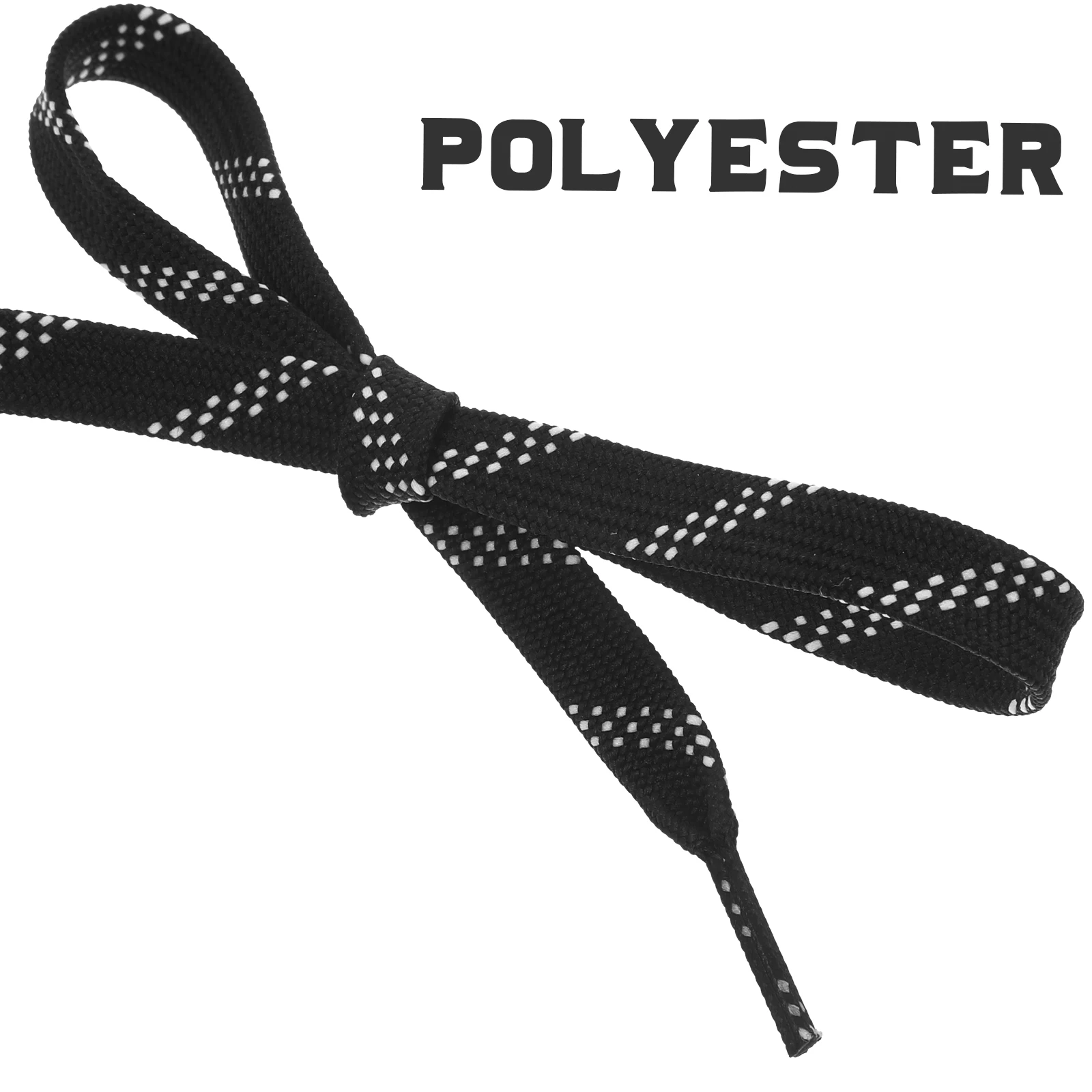 

Polyester Hockey for Sneakers Roller Skate Wear Resistant Hockey Shoelace Durable Shoelace Black Child Tie Sports Team