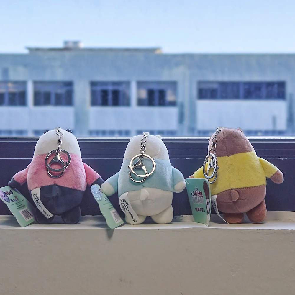 12 Cm We Blote Beren Anime Pluche Sleutelhanger Gekleed Panda Icebear Grizzly Sleutelhanger Tas Decoratie Voor Kinderen Kinderen Kerstcadeau