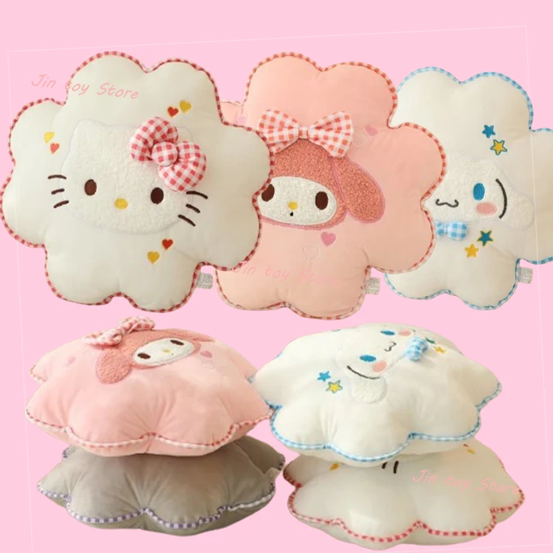 

Kawaii Sanrio Hello Kitty My Melody Flower Throw Pillow Cartoon Kuromi Cinnamoroll Sofa Seat Cushion Back Pad Office Nap Pillow