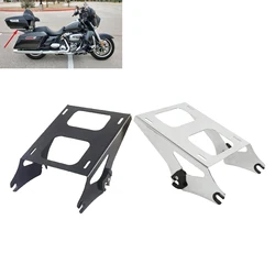 Suporte de bagagem destacável de duas vias, montagem para Harley Touring, Rua, Electra, Road Glide, Road King, FLHR, FLHT, 2014-2023