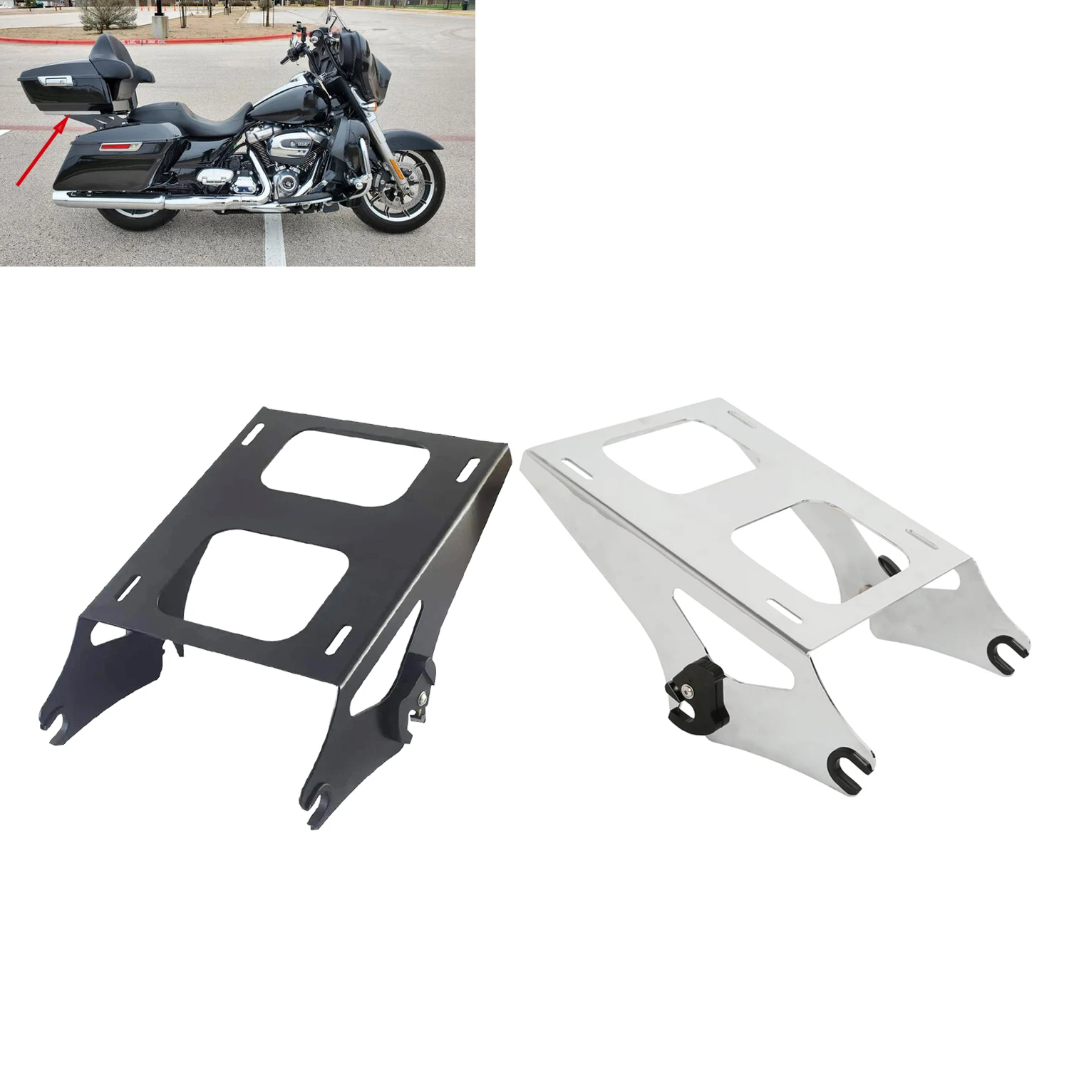 Bagażnik Two-Up 2-Up z odłączanym bagażnikiem turystycznym do Harley Touring Street Electra Road Glide Road King FLHR FLHT 2014-2023
