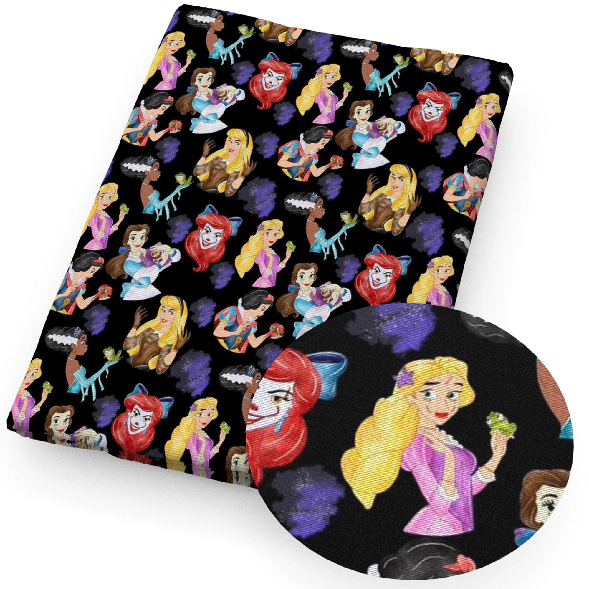 ديزني الأميرة الوشم خليط نسيج القطن والبوليستر الأنسجة الخياطة اللحف الأقمشة التطريز المواد DIY بها بنفسك اليدوية