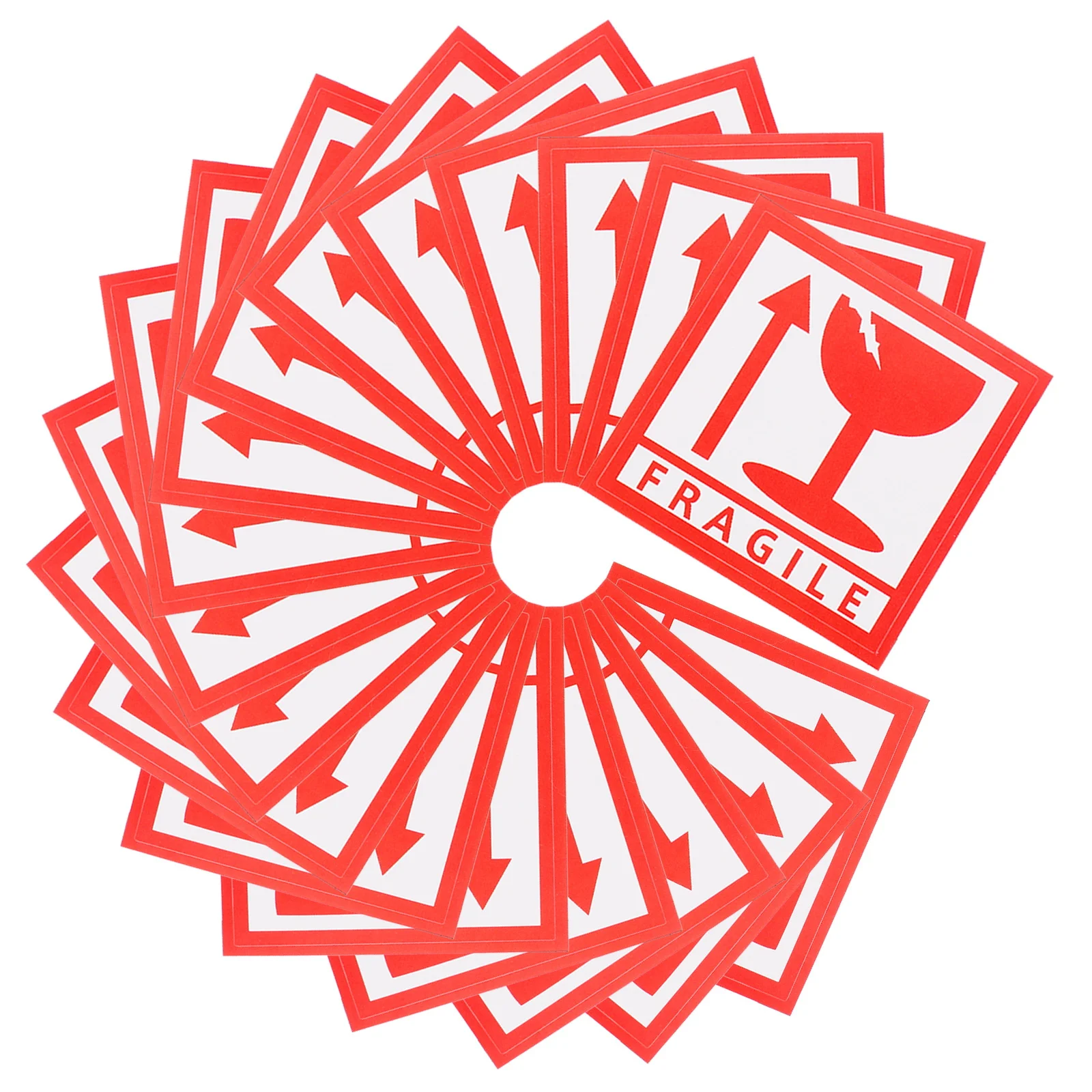 

1000Pcs Fragile Warning Stickers Self Adhesive Shipping Packing Handle Care Fragile Package Caution Labels