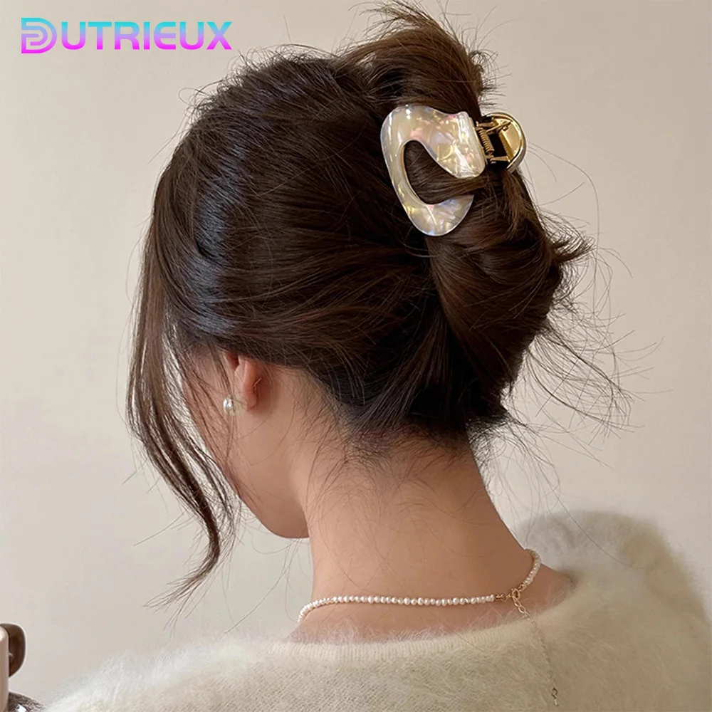 

6.5cm Irregular Pumpkin Hair Clips For Women Hairpin Alloy Hair Claw Clip Hair Accessories Mini Cute Girls Headwear