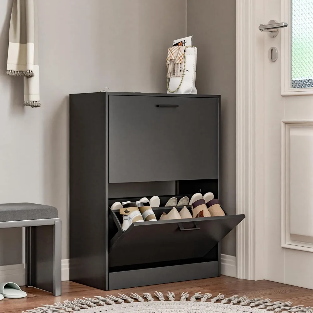 

Shoe Cabinet with 2 Flip Drawers for Entryway,Hallway, Living Room